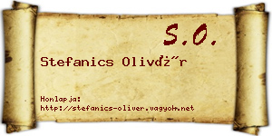 Stefanics Olivér névjegykártya