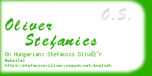 oliver stefanics business card